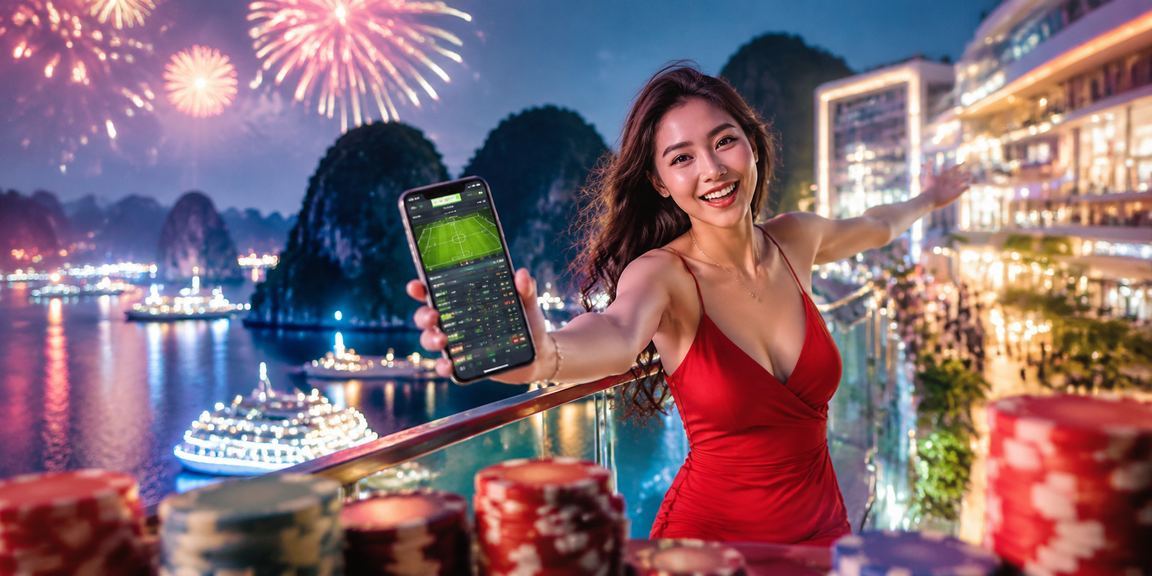 Du khách tại Hạ Long truy cập 330756 trên điện thoại di động để nạp tiền và tham gia casino trực tuyến