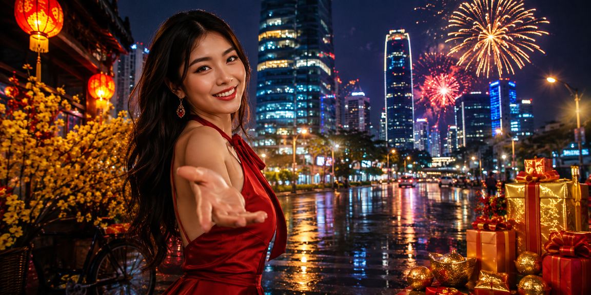 Không khí lễ hội cá cược casino sôi động tại Hà Nội với đèn sắc màu rực rỡ